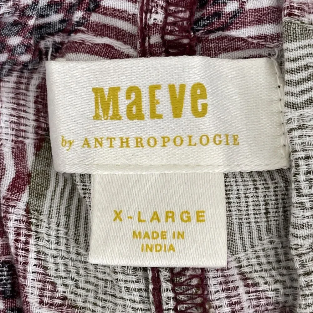 Maeve Size XL Wide Leg Pants Women High Waist Ankle Length - Picture 5 of 9